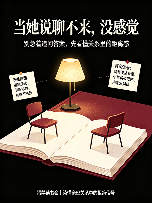 【猎囍读书会】女生说聊不来，没感觉，是什么意思